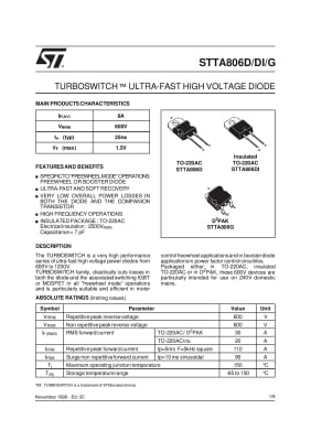 Диод STTA806D