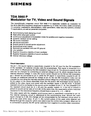Интегрална схема  TDA5660P LOOSE DIP-18