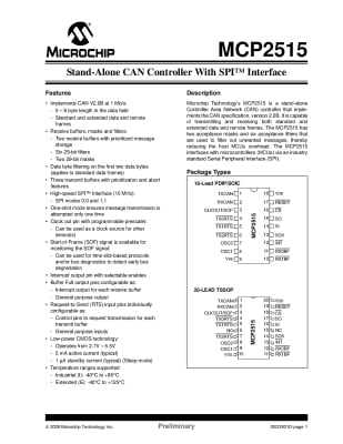 Интегрална схема  MCP2515 I-P