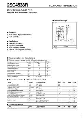 Транзистор 2SC4538