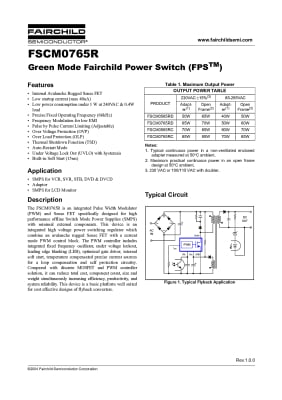 Интегрална схема FSCM0765RC TO-220-5