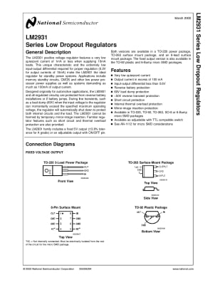Интегрална схема LM2931AZ -5.0V            TO-92