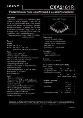 Интегрална схема  CXA2161R