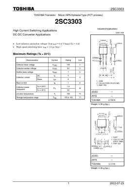 Транзистор 	2SC3303(2-7J1A)