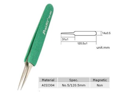 Пинсета TZ202N изолирани 120.5mm