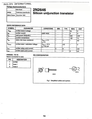 Транзистор 2N2646 TO-18