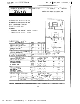 Транзистор 2SD797 TO-3
