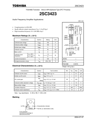Транзистор 2SC3423
