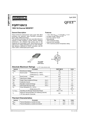 Транзистор FQPF16N15 TO-220F
