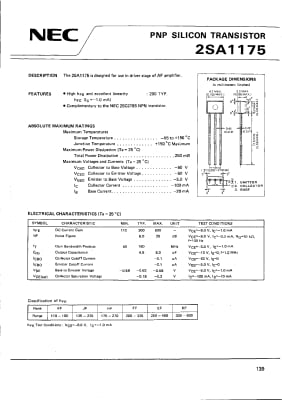 Транзистор 2SA1175 TO-92