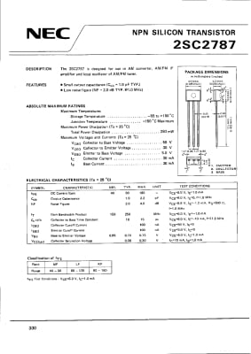 Транзистор 2SC2787 TO-92