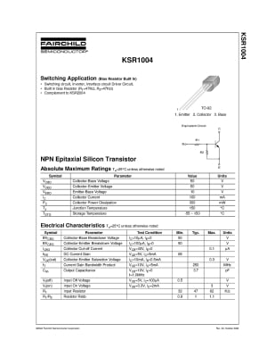 Транзистор KSR1004