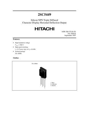 Транзистор 2SC5449 TO-3PF