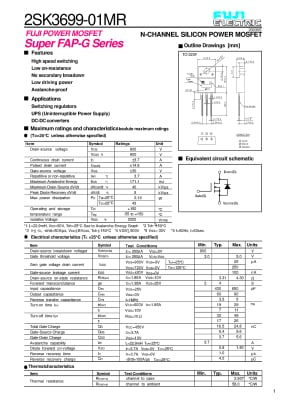 Транзистор 2SK3699 TO-220F