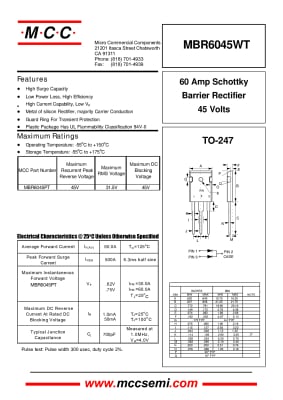 Диод STPS6045CPI TO-247