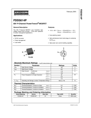 Транзистор FDD5614P TO-252DPAK