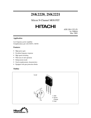 Транзистор 2SK2221 TO-3P