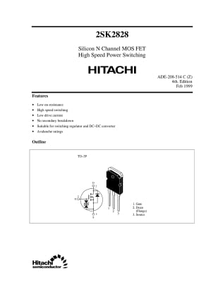 Транзистор 2SK2828 TO-3P