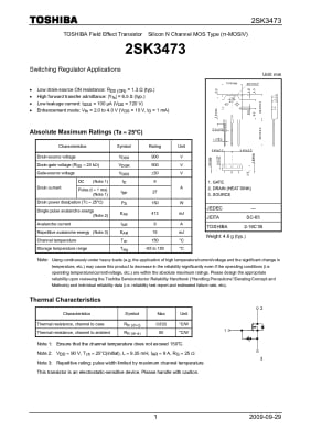 Транзистор 2SK3473 TO-3P