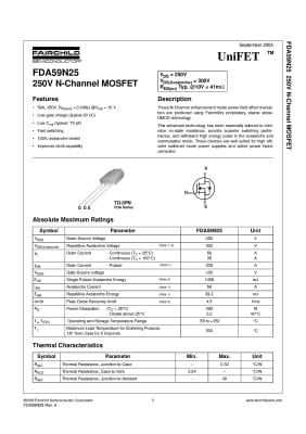 Транзистор FDA59N25 TO-3P