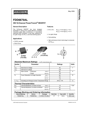 Транзистор FDD6670AL TO-252DPAK