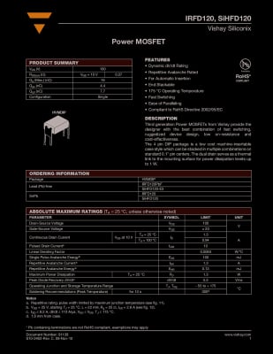 Транзистор IRFD120 SDIP-4