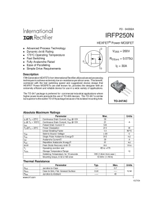 Транзистор IRFP250N TO-247