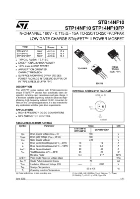 Транзистор STP14NF10 TO-220F