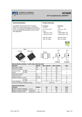 Транзистор AO4606 SO-8