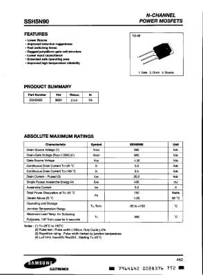 Транзистор SSH5N90 TO-3P