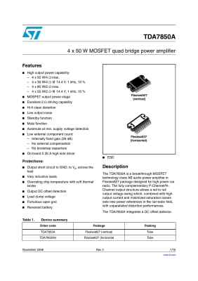Интегрална схема TDA7850A