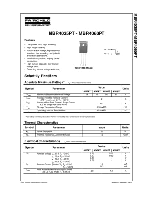 Диод MBR4060PT TO-247