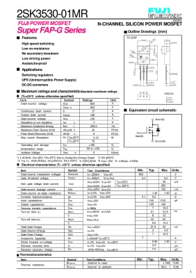 Транзистор 2SK3530 TO-220F