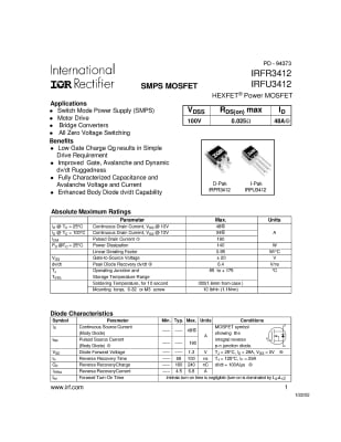 Транзистор IRFU3412 TO-251
