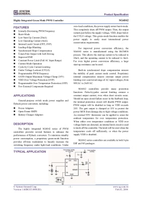 Интегрална схема SG6842BLV  SO-8