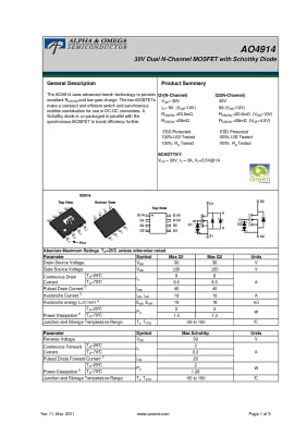 Транзистор AO4914 SO-8
