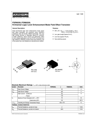Транзистор FDP6035L TO-220