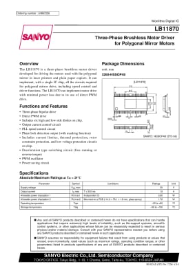 Интегрална схема LB11870 HSSOP-48