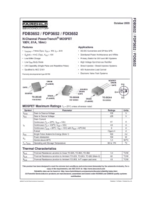 Транзистор FDP3652 TO-220