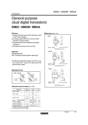 Транзистор IMD2AT108 EMD2 SOT6