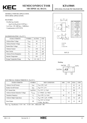Транзистор KTA1504S