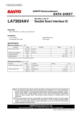 Интегрална схема  LA73024    SMD