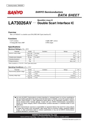 Интегрална схема  LA73026    SMD