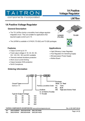 Интегрална схема  L7805ACD2T  TO-263