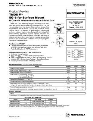 Транзистор MMDF2N06VL SO-8