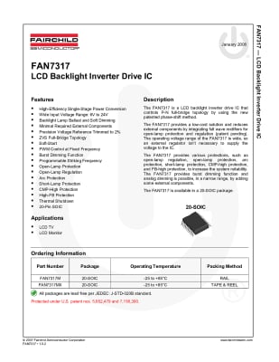 Интегрална схема FAN7317M  SOP-20