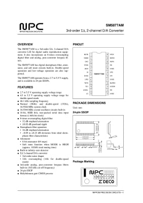 Интегрална схема SM5877AM SSOP-24