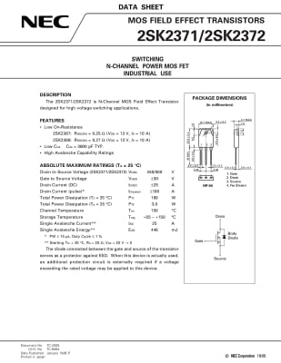 Транзистор 2SK2371 TO-3P