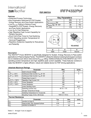 Транзистор IRFP4332PBF TO-247