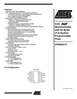 Интегрална схема AT90S2313-10SC SOIC-20
